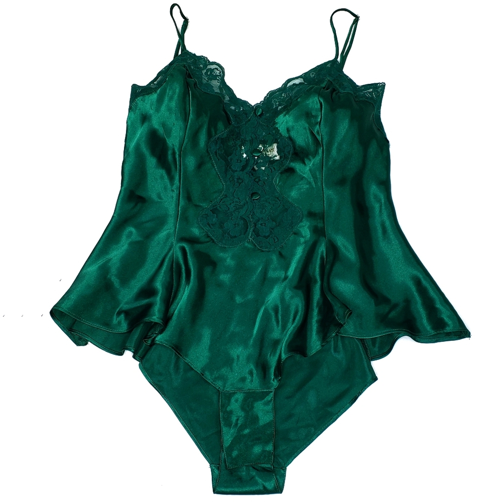 Victoria's Secret emerald green teddy Size Small